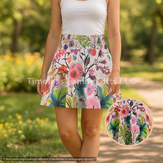 Floral Skater Skirt, Women's Fashion, Spring Outfit, Summer