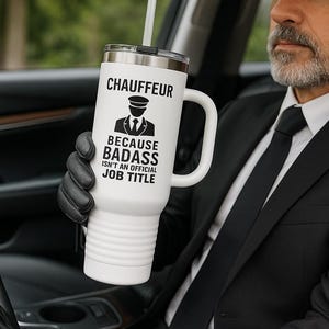 Chauffeur Tumbler, Funny Chauffeur Stainless Steel Travel Mug, Chauffeur Dad Fathers Day Gift, Chauffeur Birthday Gift, Driver Dad Gift
