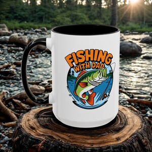 Angeln Papa Kaffeetasse, tolles Geschenk für Angeln Liebhaber, Best Dad Tasse, Vatertagsgeschenk, Fischer Tasse, Angeln Enthusiast Tasse