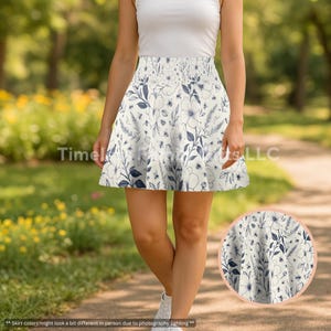 Skater Skirt, Châteaucore Floral French Fantasy Garden Aesthetic, Bees, Vintage Line Art, Women&#39;s Clothing, Spring Fashion, Gift for Her,