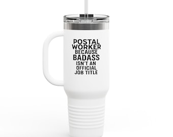 Postal Worker Gift Mug Mail Carrier Travel Tumbler Personalized Coffee Cup for Postal Service Birthday Holiday Thank You
