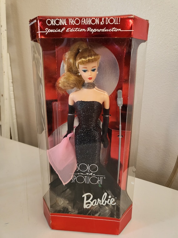 barbie black dress microphone Barbie x Unique Vintage Black Solo In The Spotlight Strapless Wiggle D