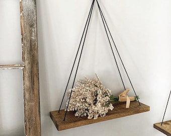 Rope hanging shelves / succulent shelves / rope hanging shelves / rustic rope hanging shelves / rope planter hanging shelves