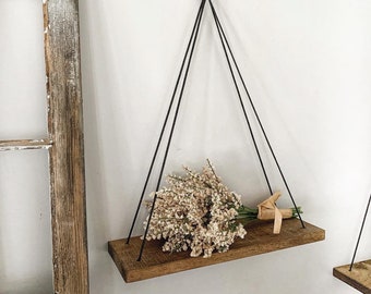 Rope hanging shelves / succulent shelves / rope hanging shelves / rustic rope hanging shelves / rope planter hanging shelves