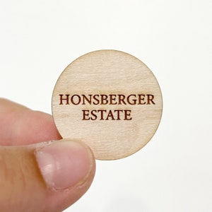Personalized Drink Tokens / Wedding Favours / Winery tokens / Engraved tokens