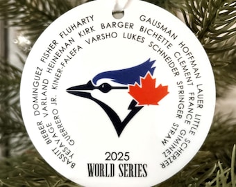 Blue Jays Ornament / World Series 2025 Ornament / Blue Jays World Series / Blue Jays Roster Ornament