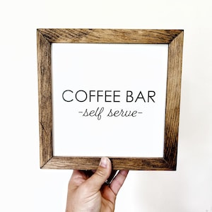coffee bar sign / UV printed sign / decor / farmhouse