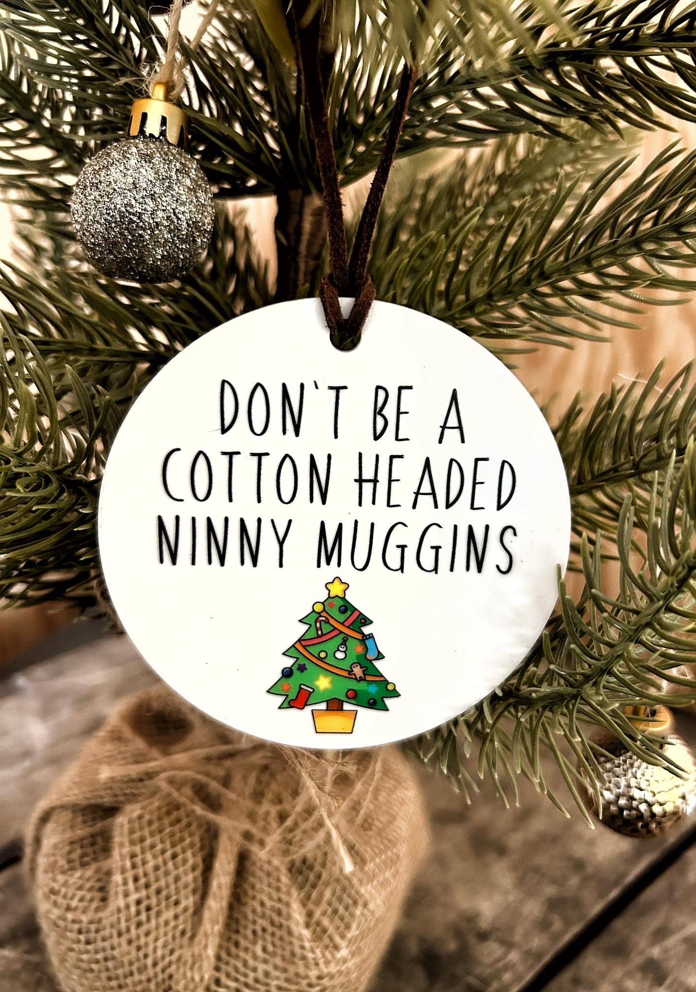 Cotton Headed Ninny Muggins - Cedar Ornament Cotton Headed Ninny Muggins - Cedar Ornament