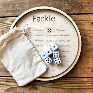 Farkle Dice Game / Dice board / Dice board game / board games / dice tray