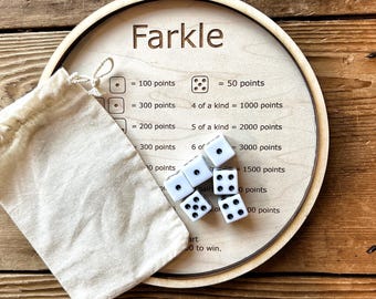 Farkle Dice Game / Dice board / Dice board game / board games / dice tray