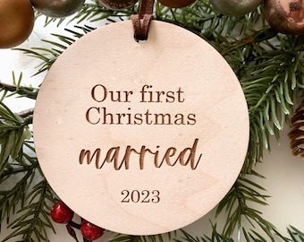 First Christmas married ornament / Christmas ornament
