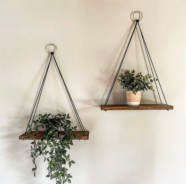 Rope Hanging Shelves / Succulent Shelves / Rope Hanging Etsy Canada