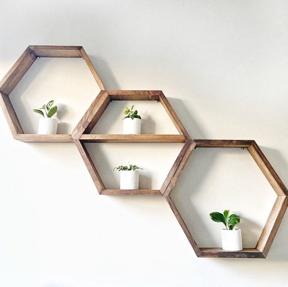 Honeycomb wood shelf discount