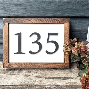 Custom House number sign / porch sign  / 3D sign / rustic sign
