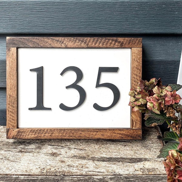 Custom House number sign / porch sign  / 3D sign / rustic sign