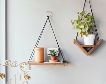 2 PACK of rope shelves/ succulent shelves / rope hanging shelves / rustic rope hanging shelves / rope planter hanging shelves