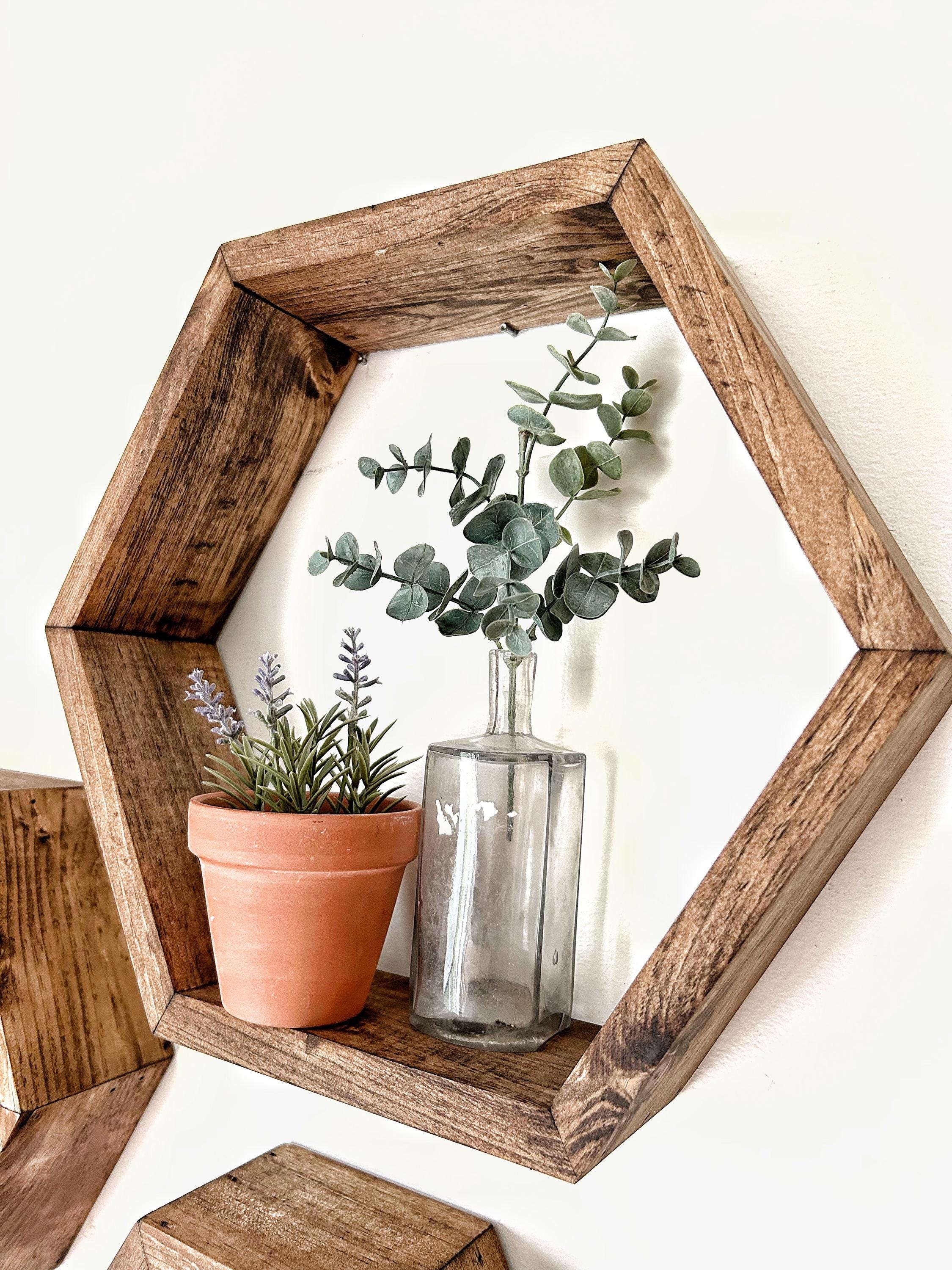 六角形フローティングシェルフ3個セット / フローティングシェルフ