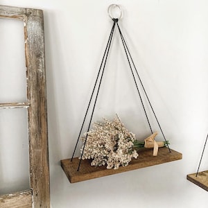 Rope hanging shelves / succulent shelves / rope hanging shelves / rustic rope hanging shelves / rope planter hanging shelves