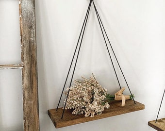 Rope hanging shelves / succulent shelves / rope hanging shelves / rustic rope hanging shelves / rope planter hanging shelves