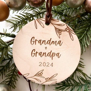 Ornament oma en opa / geboortecadeau grootouders / kerstornament