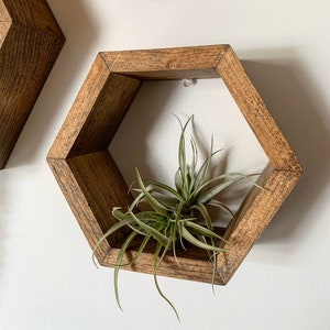 Hexagon shelf / Floating shelves / hexagon shelves / floating shelves / wood shelves