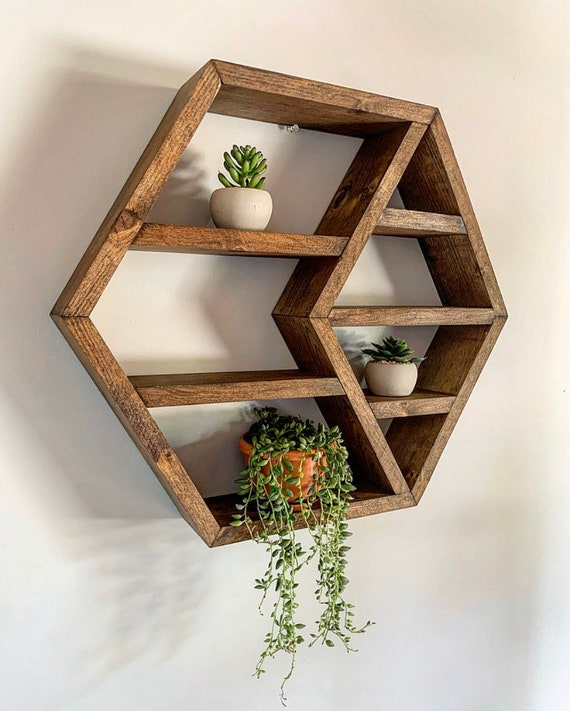 Large hexagon shelf / honeycomb shelf / planter shelf / | Etsy