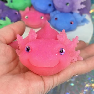 Axolotl Taba Squishy Toy – Soft Stretchy Silicone Sensory Toy | Realistic Eyes & Fun for All Ages