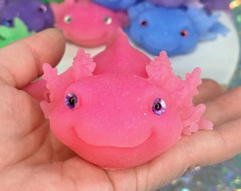 Axolotl Taba Squishy Toy – Soft Stretchy Silicone Sensory Toy | Realistic Eyes & Fun for All Ages