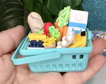 Shopping Basket Fidget Clicker Keychain – Clicker Toy | Kawaii Market Cart Multi Clicker Sensory Fidget, ADHD, Autism, Cute