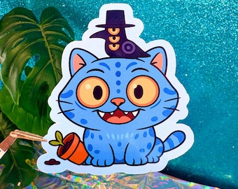 Derpy Tiger Vinyl Aufkleber: Kpop Dämonenjäger, Fan Aufkleber, Laptop Aufkleber, Wasserflasche Aufkleber, Kinder Aufkleber