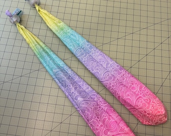 Mermaid Hair print non stretch cotton Fabric Poi