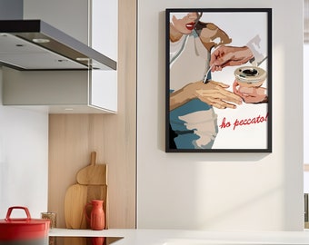 Elegant Caviar Art Print: Modern Kitchen Decor (Digital Download)