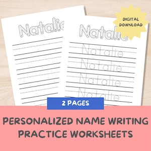 Custom Name Tracing Worksheet - Digital Download