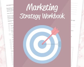 Marketing Strategy Workbook | Marketing Strategy Template | Printable | Guide