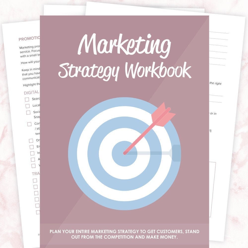 Marketing Strategy Workbook | Marketing Strategy Template | Printable ...