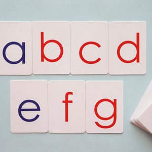 Montessori Flash Cards/26 lowercase alphabets from a to z/ Montessori alphabet abc Lowercase cards