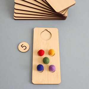 Number Counting Boards(1-10)/ Montessori counting boards (1-10) / Wooden Counting Tiles / Wooden counting boards