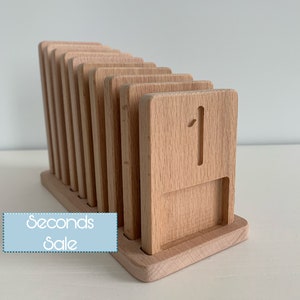 Seconds Sale! Wooden counting and number tracing trays ( 1-10)