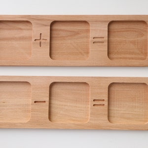 Wooden Mathematical Board / Wooden Math Tray for Addition and Subtraction