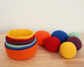 Color Sorting Bowls and Balls / Sorting Baskets and Balls/ Color sorting game