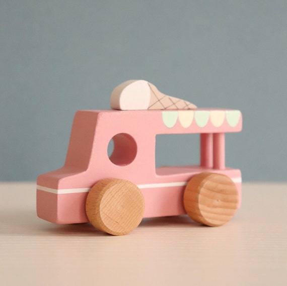 Wooden ice cream truck toy cheap