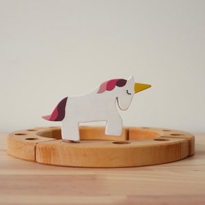 Handcrafted Wooden Birthday Ring Ornaments: Waldorf Celebration Decor