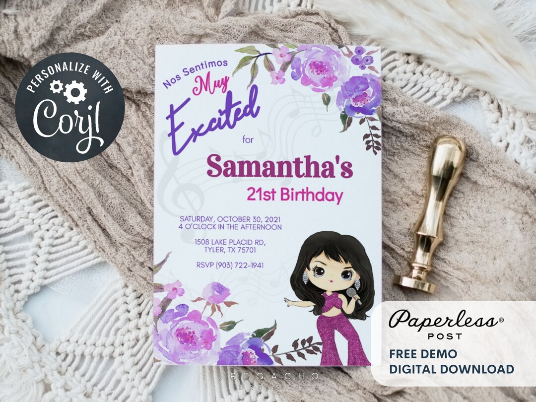 Singer Theme Birthday Invitation • Pop Star Party Invite • Editable ...