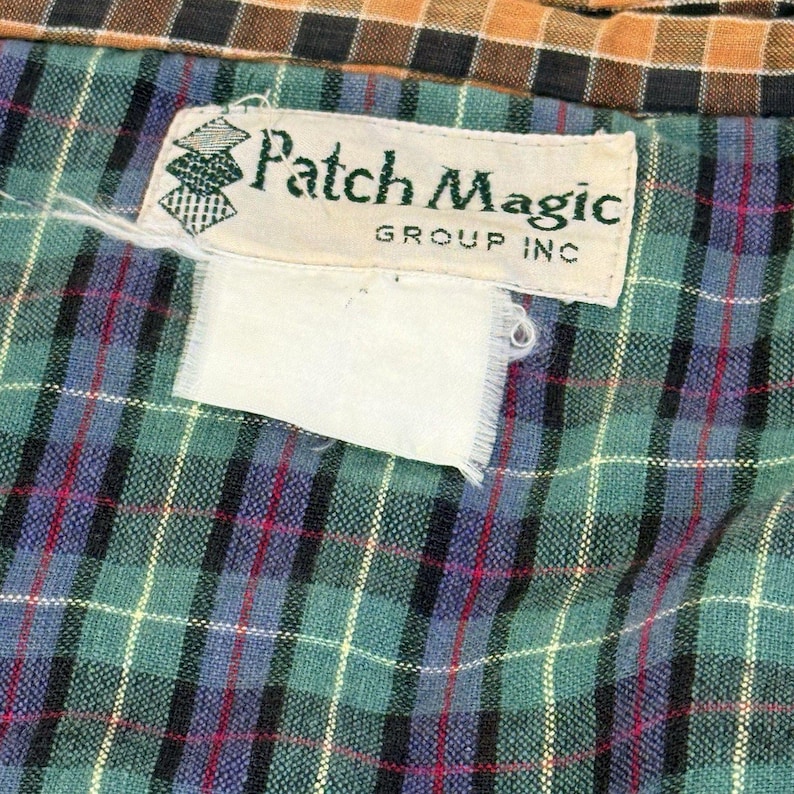 Vintage Patch Magic quilted patchwork jacket Star Womens XL Crazy image 7