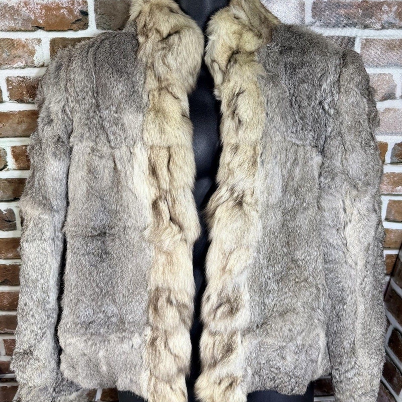 Rabbit Fur Coat Plus - Etsy