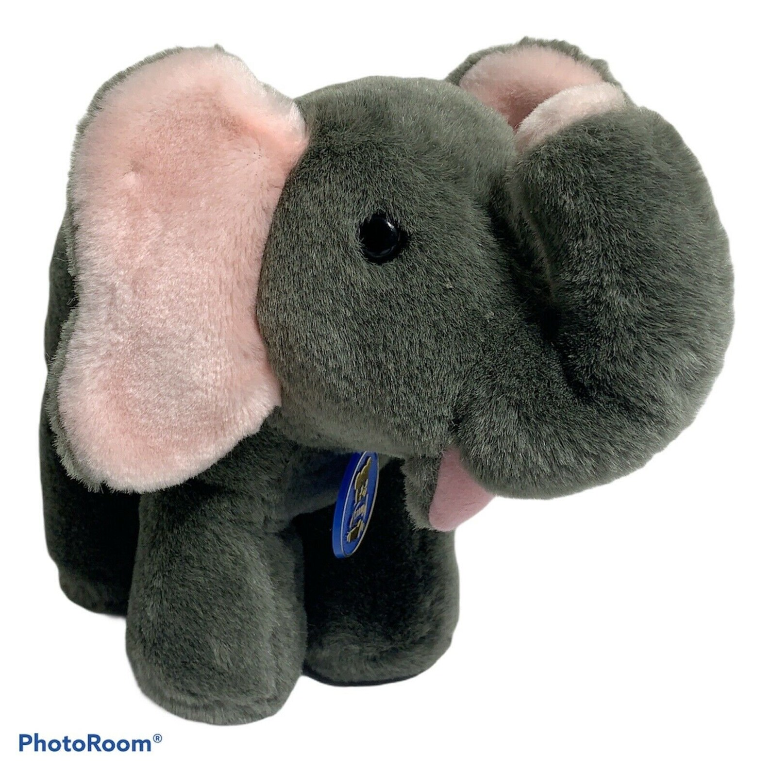 Dakin Stuffed Peluche Gray Elephant Brandon Pillow Soft 1985 Etsy France