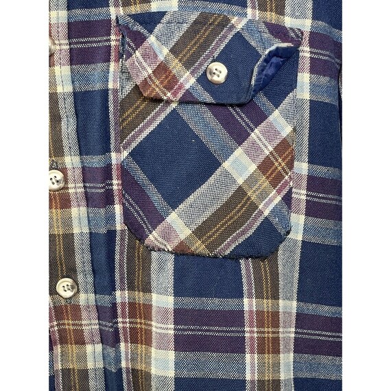 Vintage Sears Lined Flannel Shirt Jacket Distress… - image 8