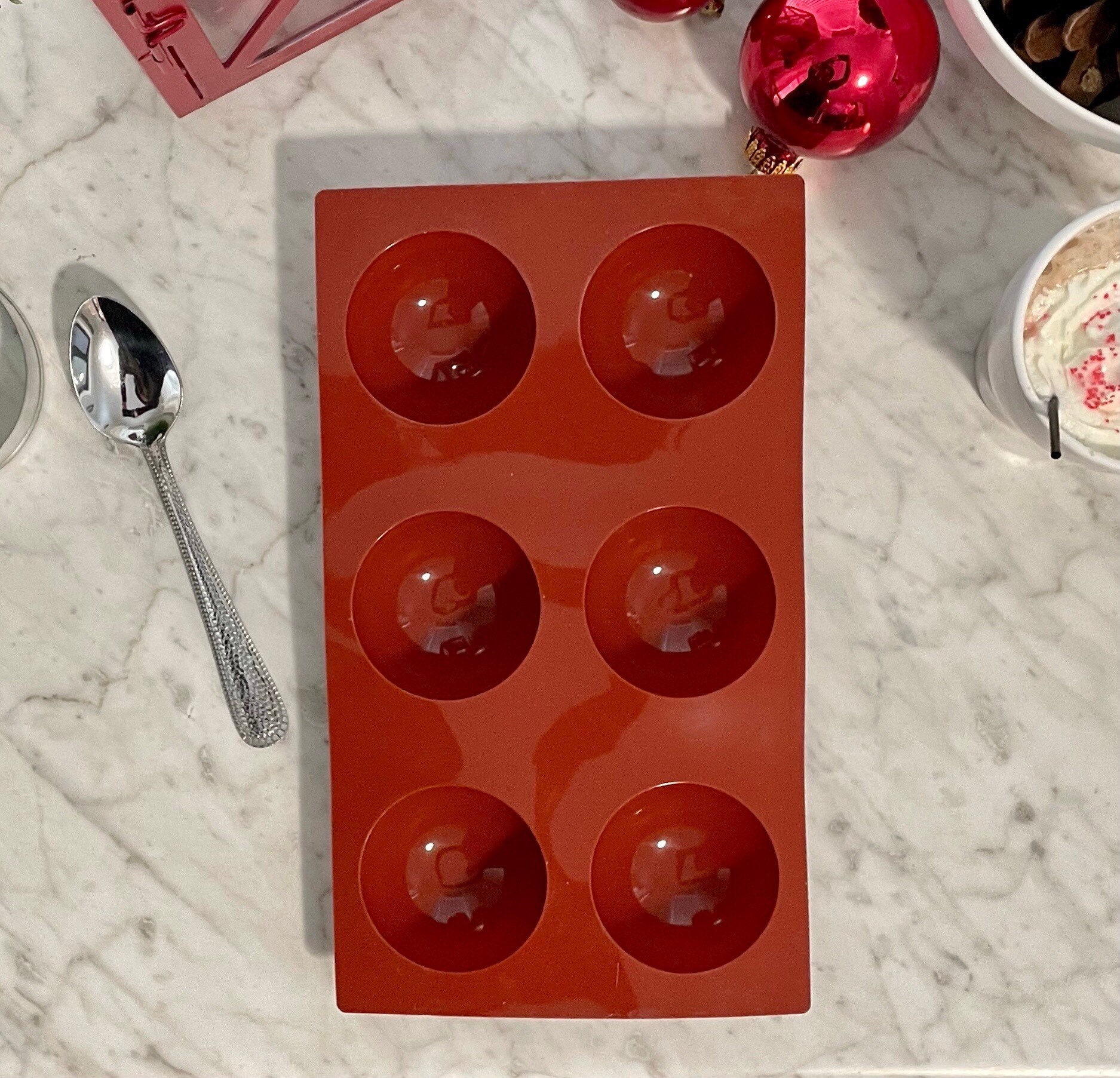 Sphere Silicone Mold for Hot Chocolate Bombs, Desserts, Soaps, and More