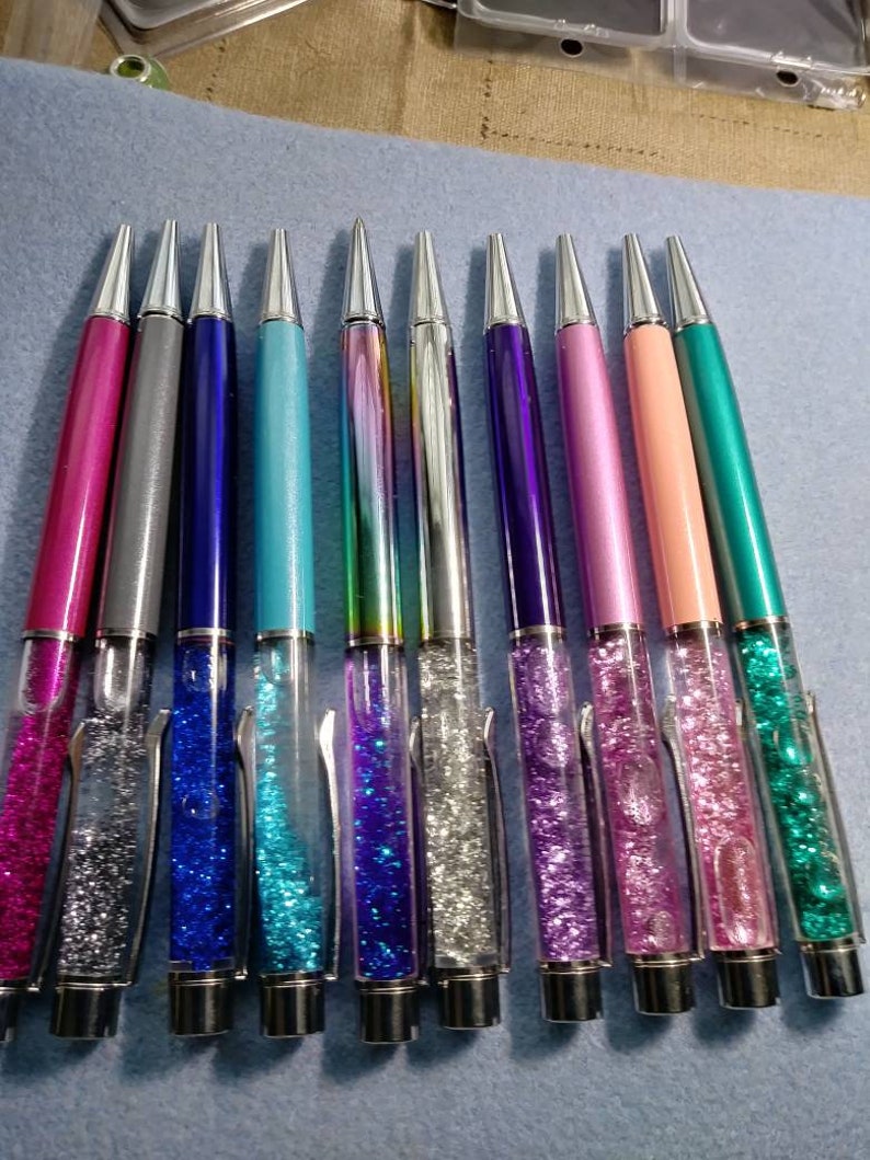 Floating Glitter Pens Etsy