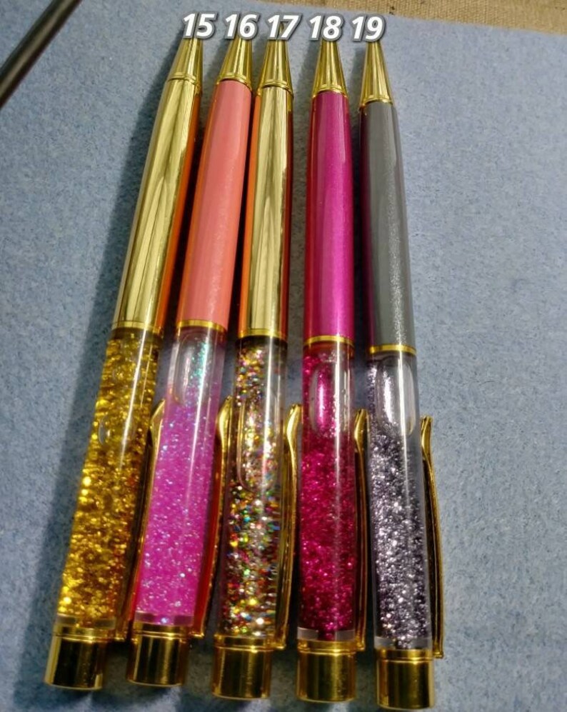 Gold Gold Floating Glitter Pens Etsy